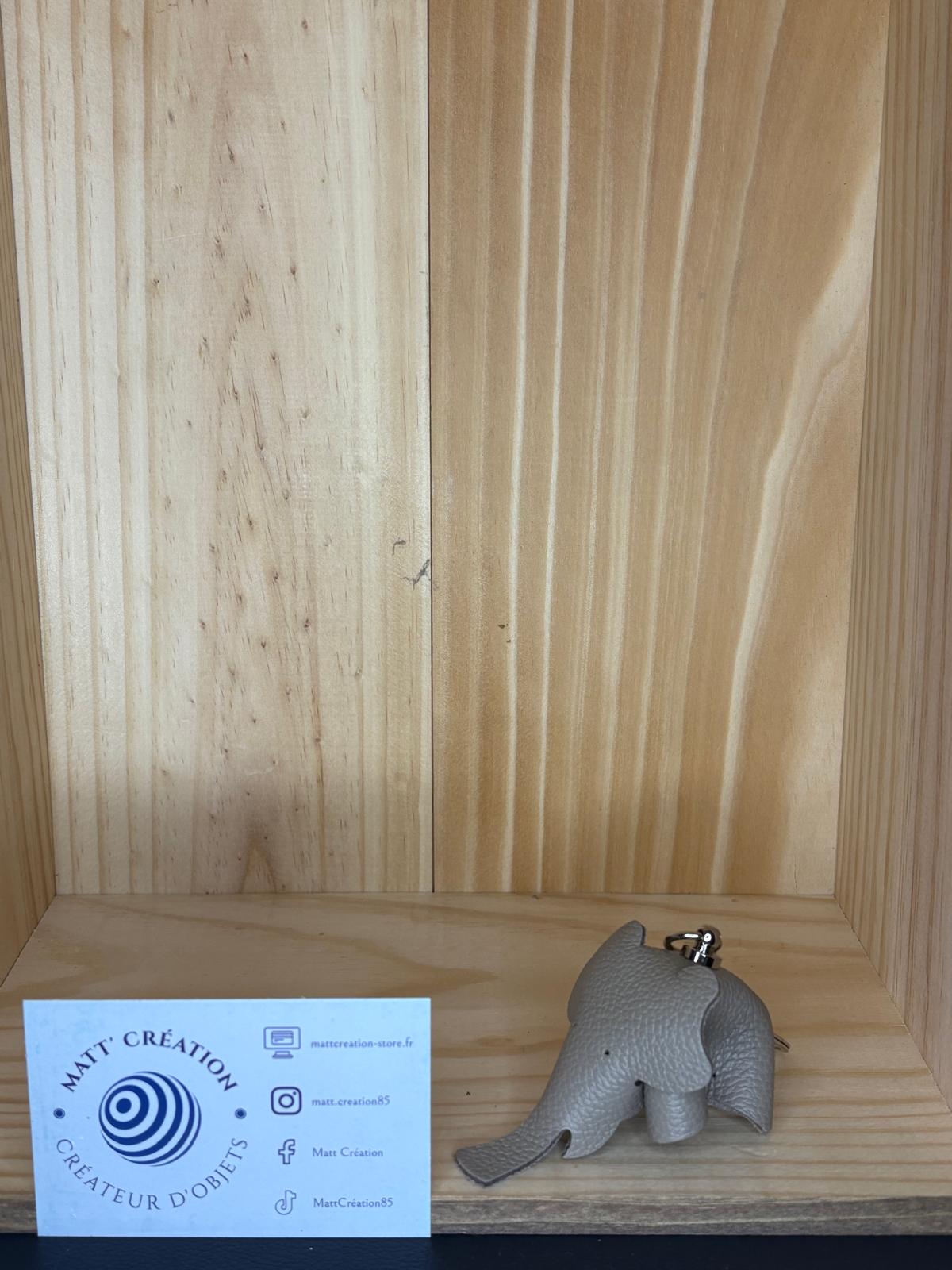 Porte-clés Eléphant en cuir