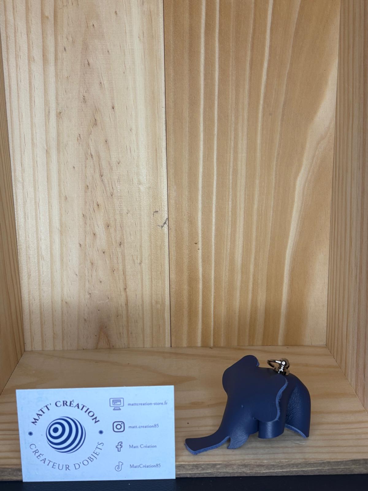 Porte-clés Eléphant en cuir