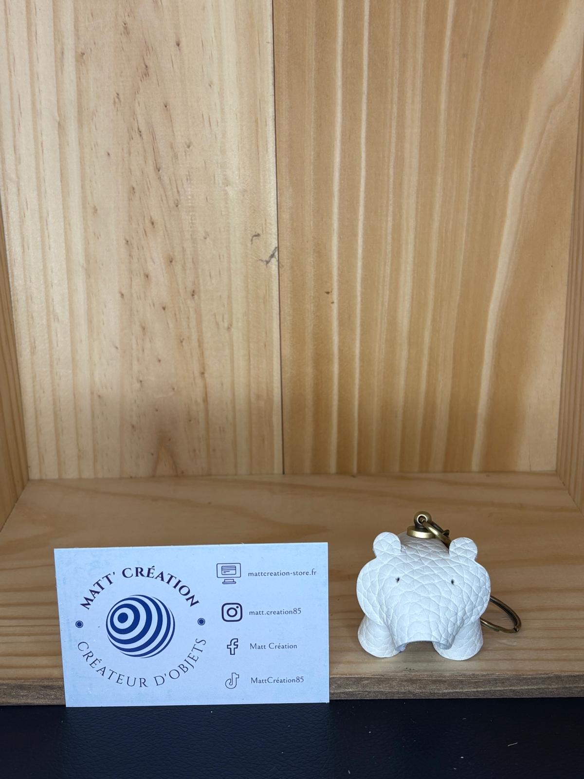 Porte clés Ours en cuir