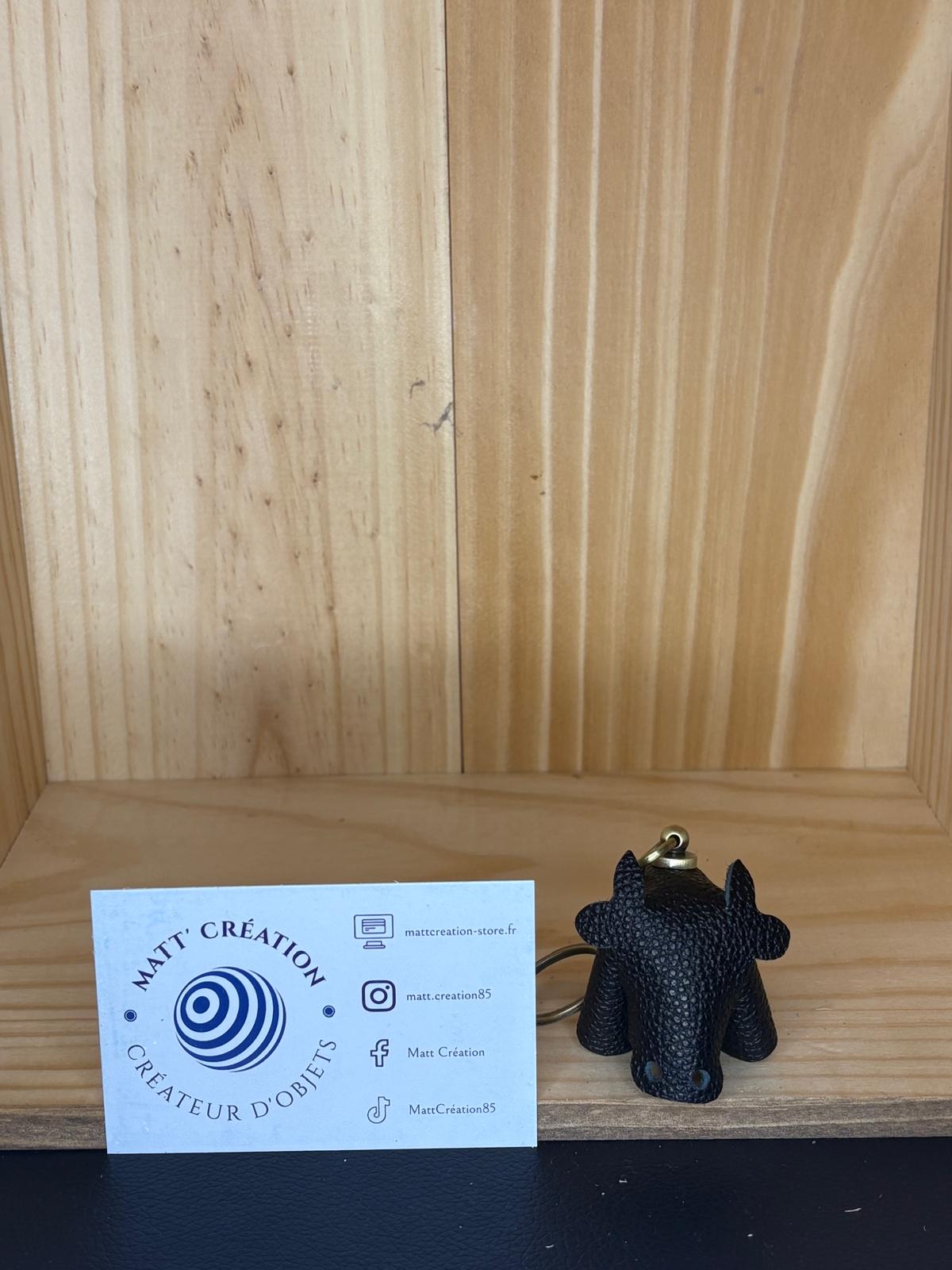 Porte clés Taureau en cuir