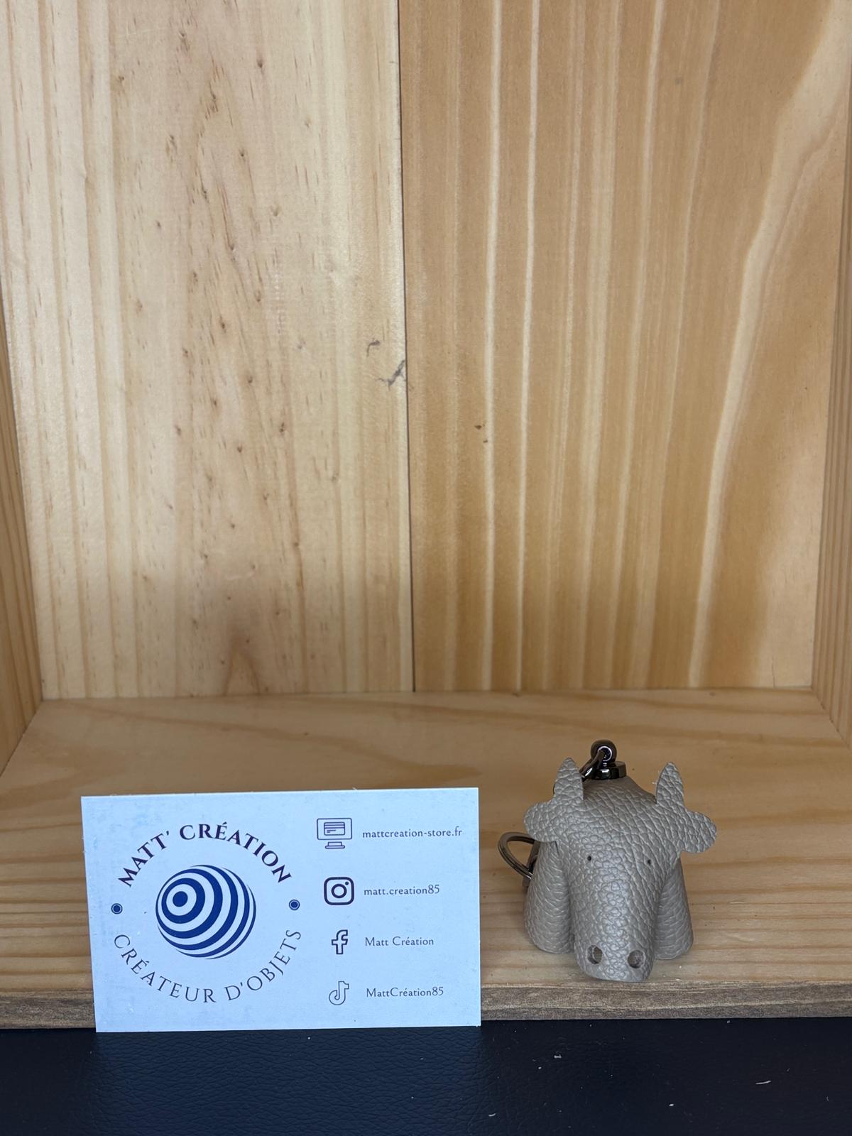 Porte clés Taureau en cuir