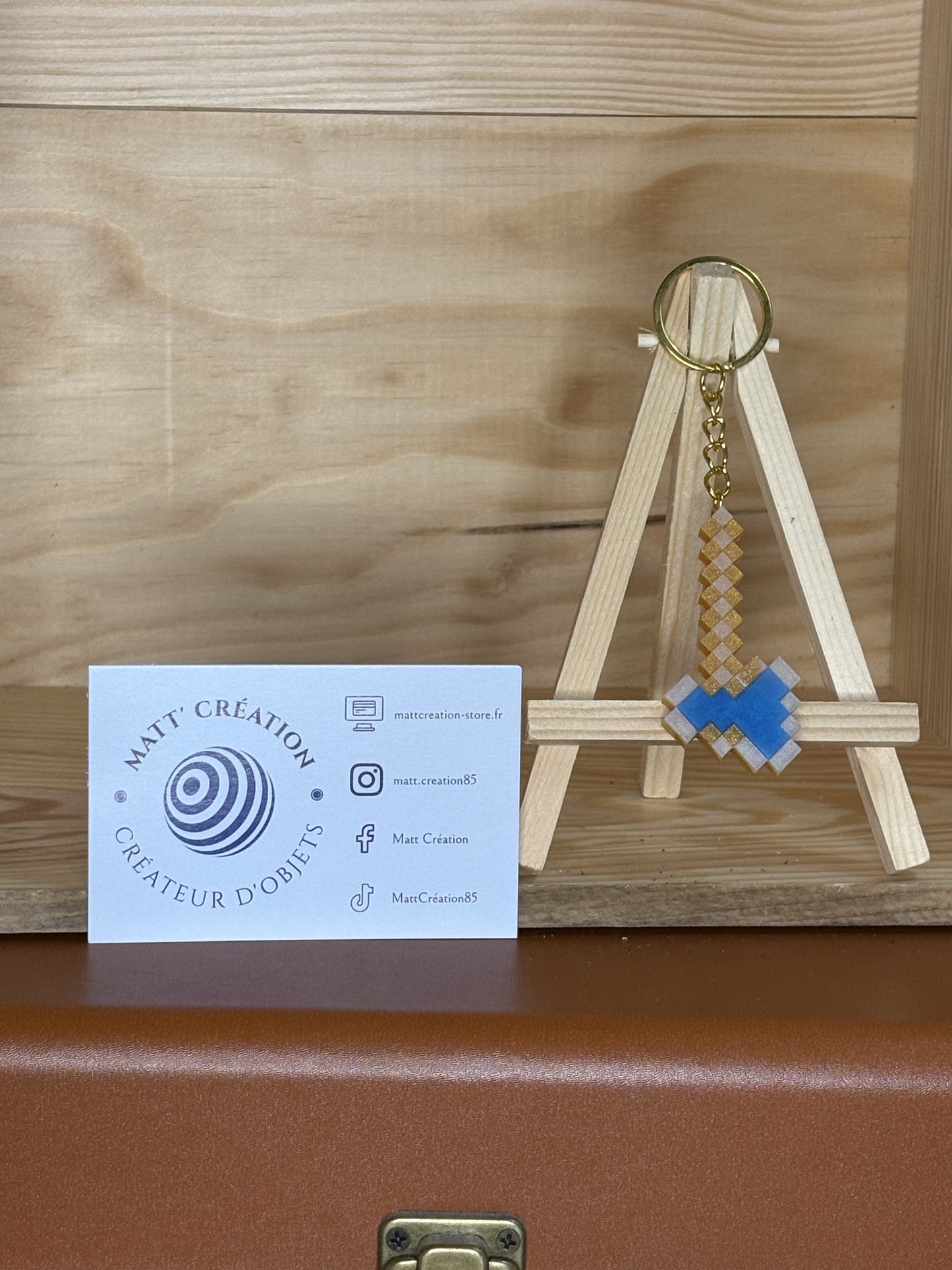 Porte Clés Hache Pixel